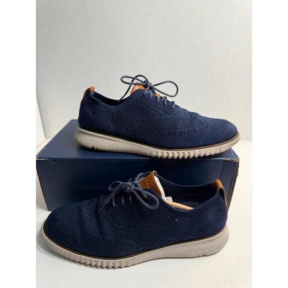 .10109 Cole Haan 2 Zerogrand Stchlte, Blue-US 10 Mens - Picture 1 of 5